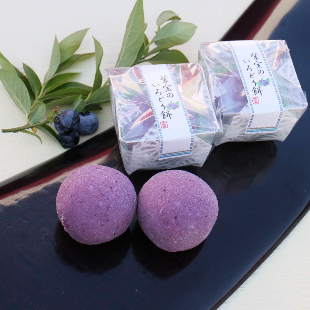 紫宝のいろどり餅　～瀬戸のブルーベリーを包んだ瑞々しいお菓子～　８個入り 【8月20日までのお届け】
