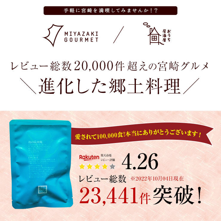 肉のおつまみ 鳥の炭火焼き 福袋(炭火焼/鶏の炭火焼き/焼鳥/炭火焼き鳥/むねもも炭火焼)100g×20(塩/たれ/ガーリックペッパー/にんにく味各種5パック) セット お肉 食品 宮崎 レトルト 非常食・保存食 防災グッズ  鶏肉 肉 送料無料
