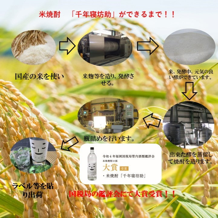 【スルット】すっきりした飲み易い米焼酎『千年寝坊助』1800ml 25度「父の日特集2025 │ビール・お酒・ドリンク」「お中元特集2025 │酒・ジュース・飲料」