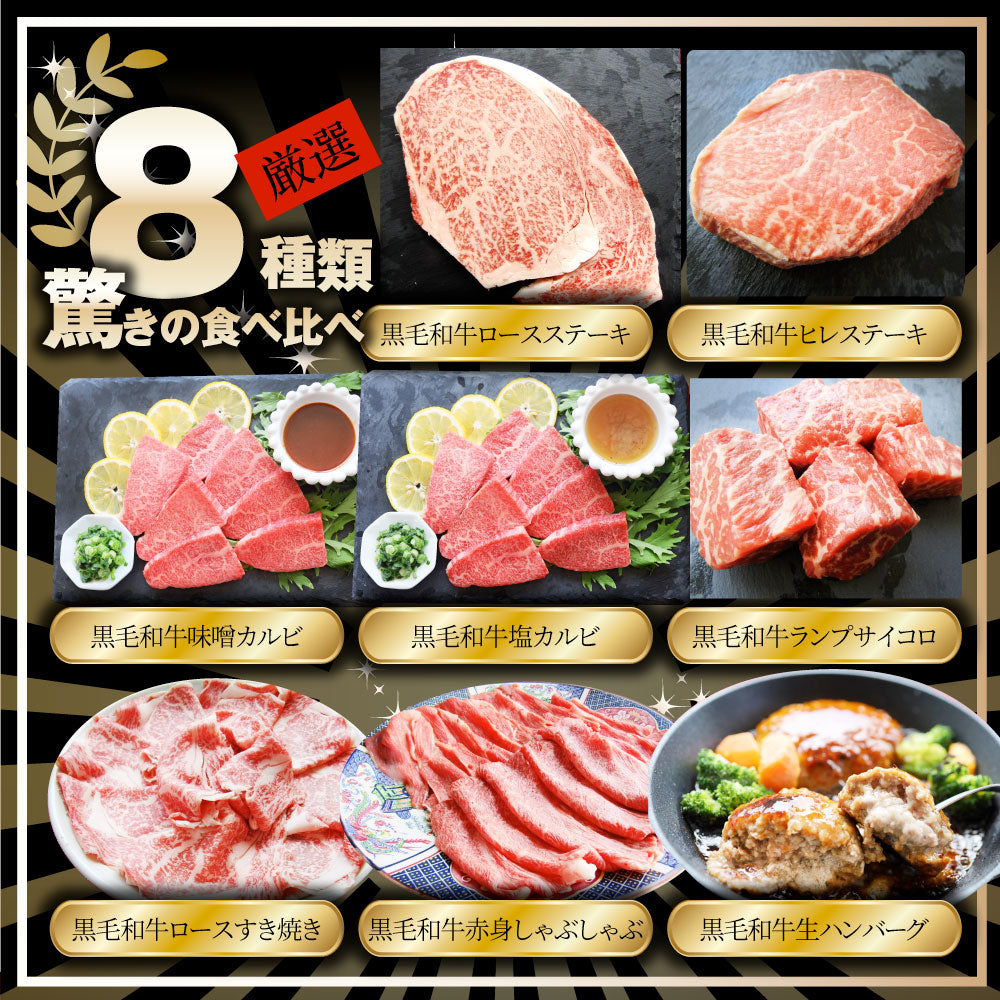 肉の福袋 ルビー 食品 ステーキ 黒毛和牛 ルビー メガ盛り 総重量1.93kg（8種 食べ比べ）完全赤字の肉袋！ 福袋 牛肉 焼肉ステーキ プレゼント
