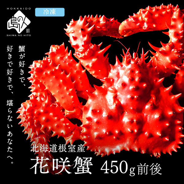 北海道 根室産 花咲ガニ(姿) 450g前後 蟹の中でも濃厚な味