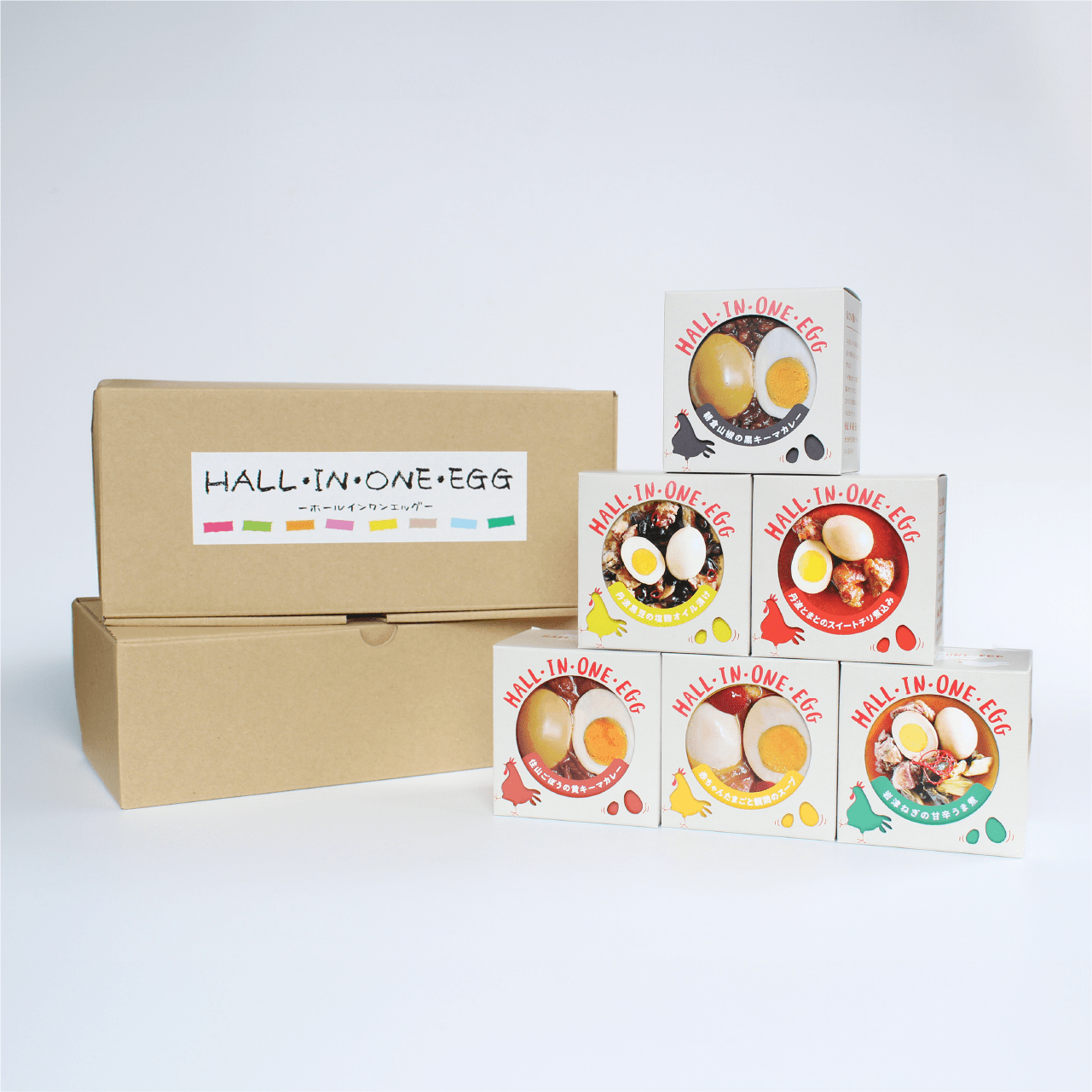 若鶏が生んだ初卵と親鶏の 贅沢グルメ缶詰 HALL・IN・ONE・EGG 6種セット
