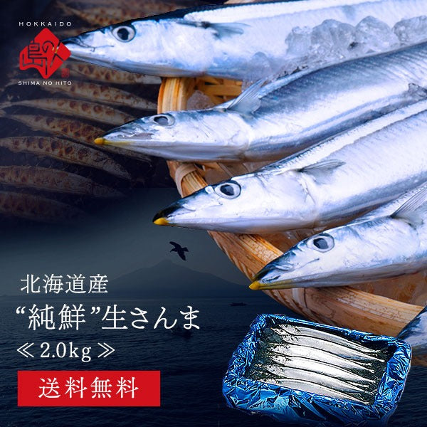 【水揚げ次第お届け】 さんま生サンマ 2.0kg(17尾前後) 【送料無料】 北海道 根室・釧路産 生サンマ  秋刀魚さんま 秋刀魚 北海道 刺身 食品 グルメ 寿司
