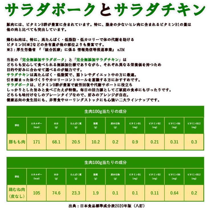 糖質0gの無添加サラダポーク 100g 常温保存タイプ