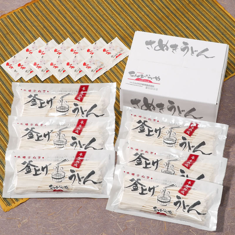極太麺【12人前つゆ付】半生麺　本場さぬきうどん包丁極太切り釜上げうどん300g×6袋