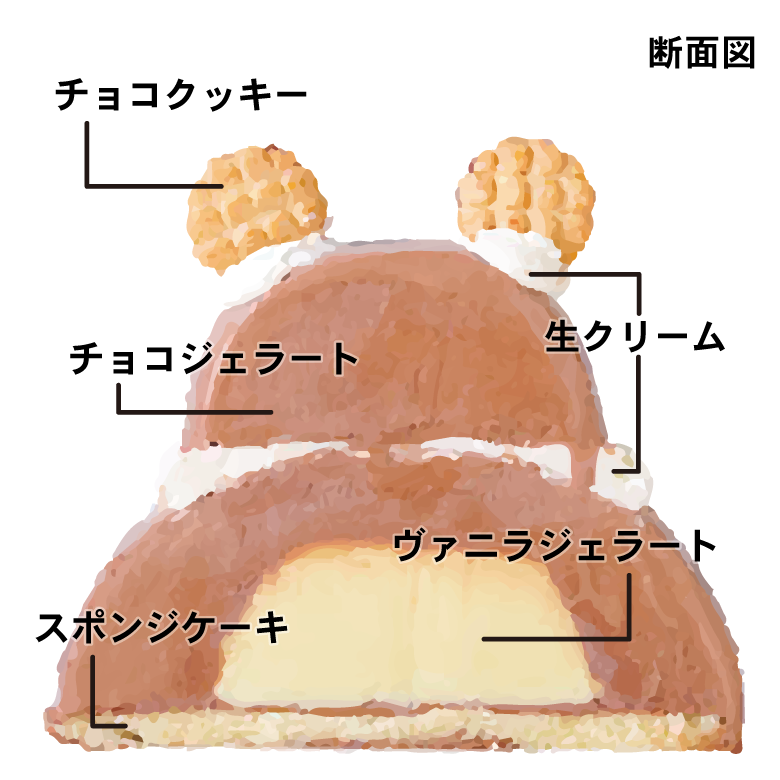 【お歳暮・冬ギフト】アイスケーキ　くま【送料別途】