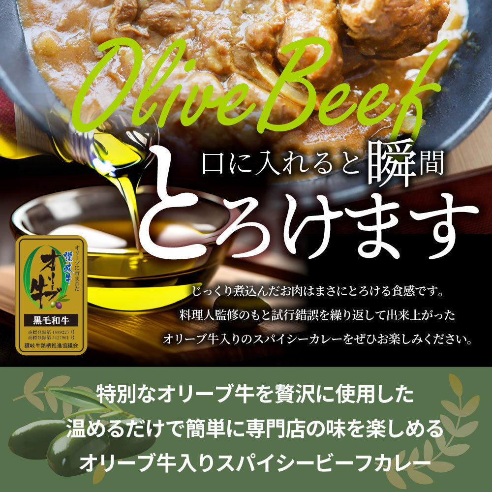 カレー オリーブ牛入り ビーフカレー 200g×2食セット お肉屋さんが作った禁断のまかないビーフカレー ※メール便発送同梱不可代金引換利用不可※ レトルトカレー 肉 牛肉 湯煎