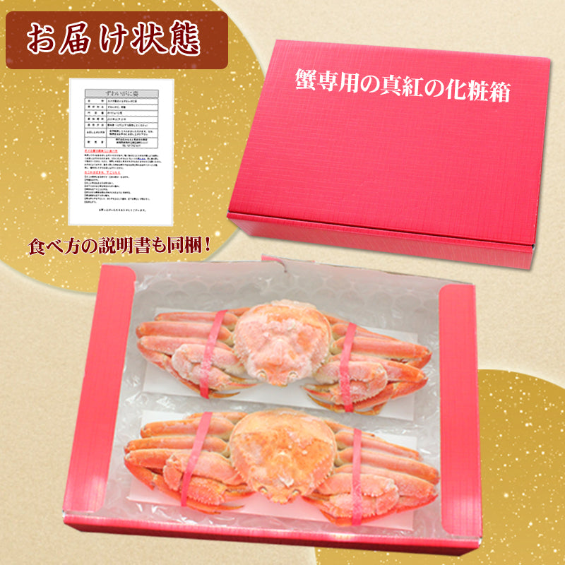 【送料無料】ボイル済み 冷凍 ズワイ蟹2尾入 約1kg前後 かに味噌入り かに カニ ギフト 2025 海鮮問屋 見田元七商店
