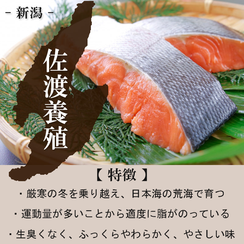 【送料無料】【数量限定】佐渡産 定塩 銀鮭（甘口） 切身セット 12切（4切入×3袋） 佐渡サーモン 海鮮問屋 見田元七商店