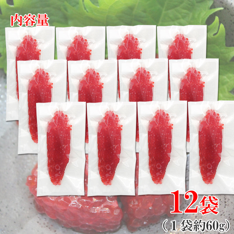 【北海道加工】天然紅鮭 味付醤油筋子 2パック～ 醤油漬け 筋子 すじこ おにぎりの具 ご飯のお供 海鮮問屋 見田元七商店