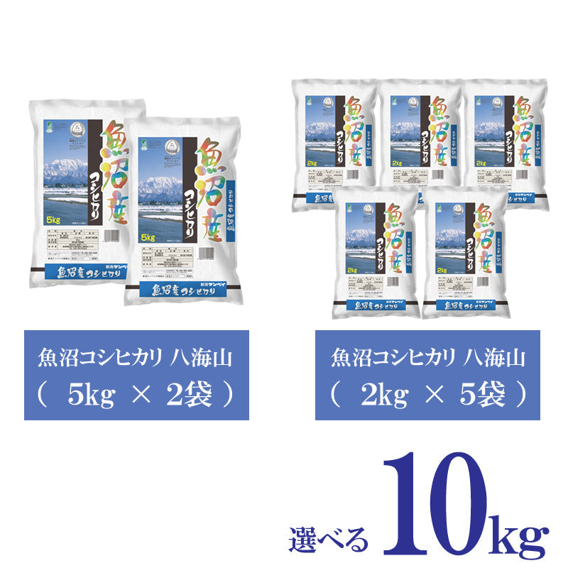 【送料込】令和7年産 新米 魚沼産コシヒカリ 八海山 選べる 10kg お米 ブランド米 精米 白米 見田元七商店 ※ 国産米