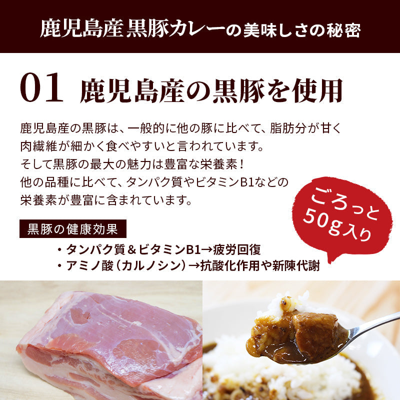 【メルマガ会員様･限定クーポン】鹿児島県産 黒豚カレー 200g (10パック) 【送料無料】【レトルト】【常温長期保存】