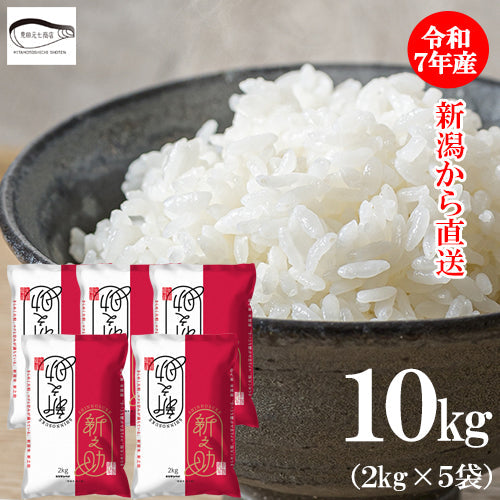 【送料込】新米 米 10kg （2kg×5袋） 令和7年産 新之助 新潟県産 お米 ブランド米 精米 白米 ギフト 2025 産地直送