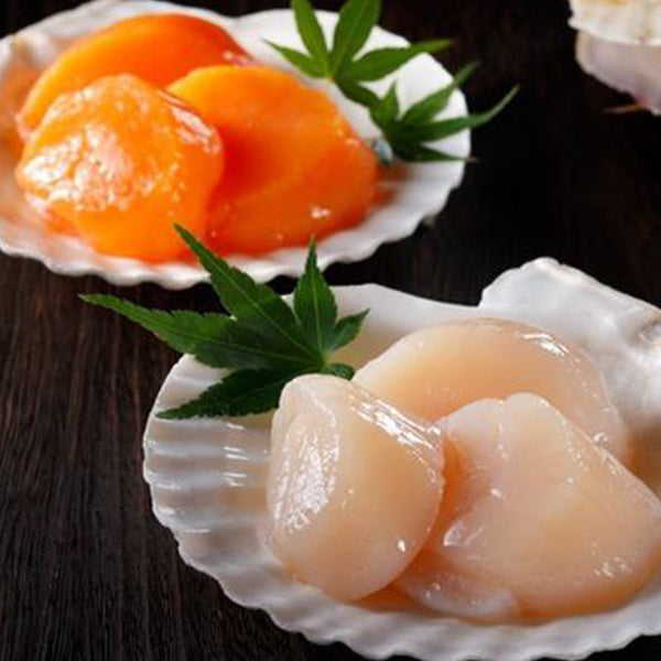 【1000粒に1粒の衝撃】北海道産 お刺身ホタテ 紅白セット 600g