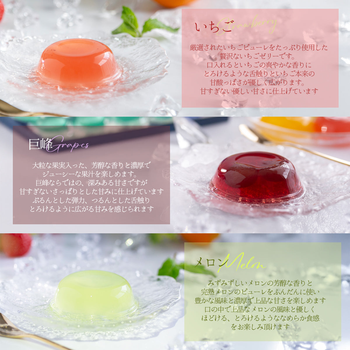 フルーツゼリー 岐阜の涼水菓 9個箱入 / 岐阜 良平堂
