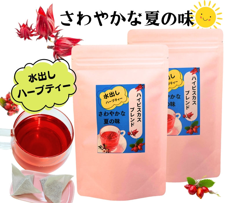 【お徳用２袋セット】水出し『ハイビスカス ブレンド』さわやかな夏の味！【20個入りが2セット】