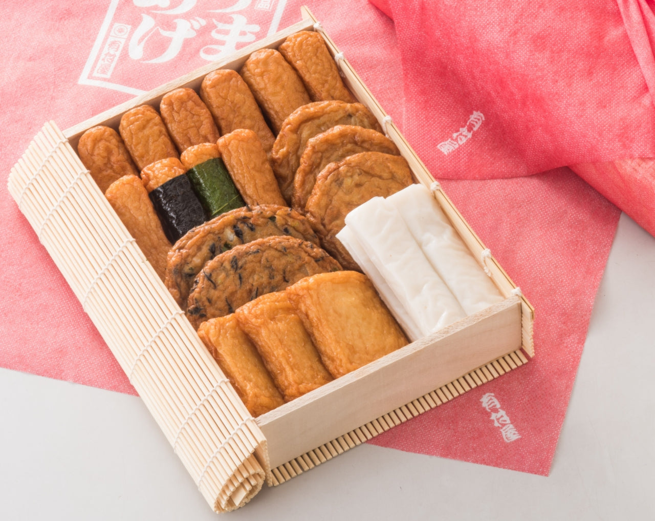 特上さつま揚げ詰合せ　ふろしき包み － 花かご －