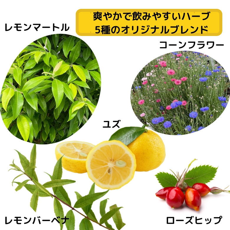 『ときめき』  こころ、ときめく清涼感と香りを楽しむハーブティー！  愛媛ゆずのおひめ様ブレンド