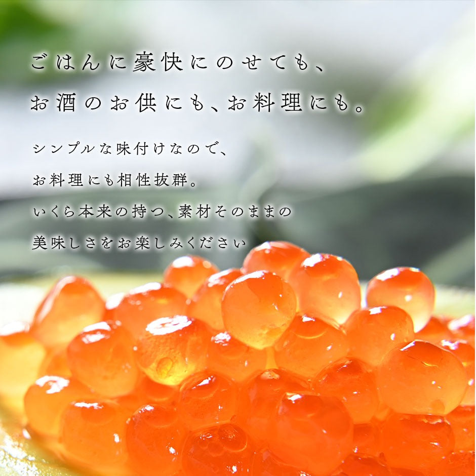 北海道 斜里産 鮭 塩いくら 220g（110g×2） 瓶タイプ【送料無料】