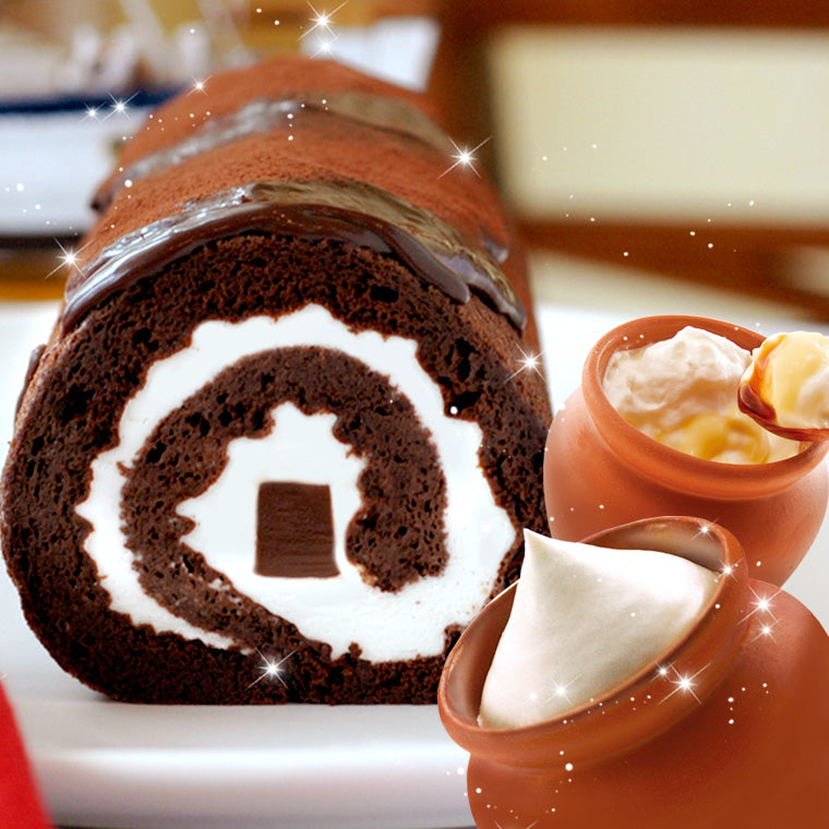 【送料込み】 生チョコロールと壷プリンのセット 御歳暮 お歳暮 冬ギフト クリスマス スイーツ