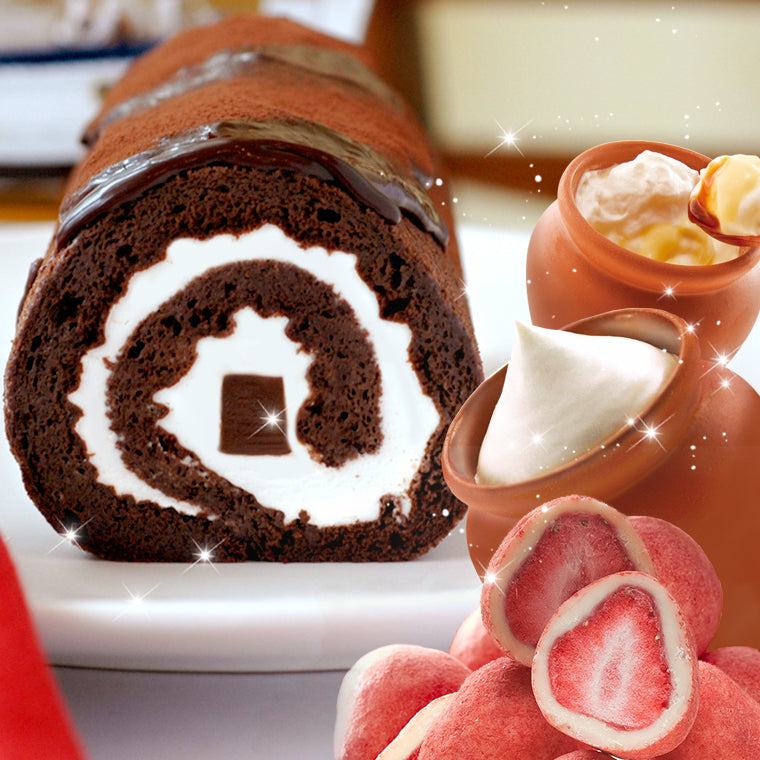 【送料込み】 生チョコロールと壷プリンとセレブショコラのセット 御歳暮 お歳暮 冬ギフト クリスマス スイーツ