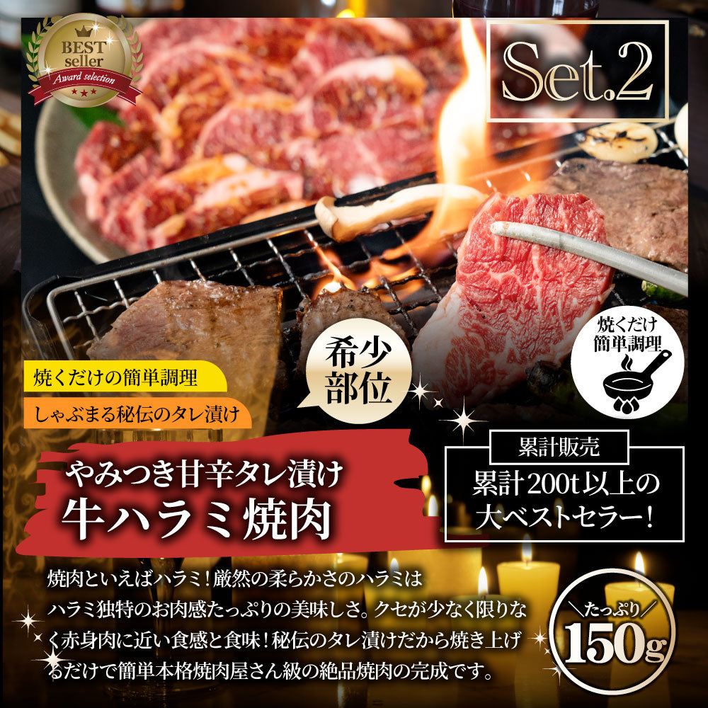 2025 肉 福袋 牛肉 食品 肉の福袋 銅メダル メガ盛り 総重量2.4kg超 焼くだけ＆レンジで簡単調理！ランキング1位＆人気のお肉豪華セット 焼肉 ハラミ