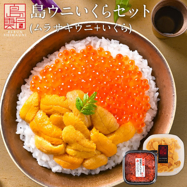 【水揚げ次第お届け】うに いくら 北海道 礼文・利尻島産 生キタムラサキウニ＋昆布だしいくら セット【送料無料】