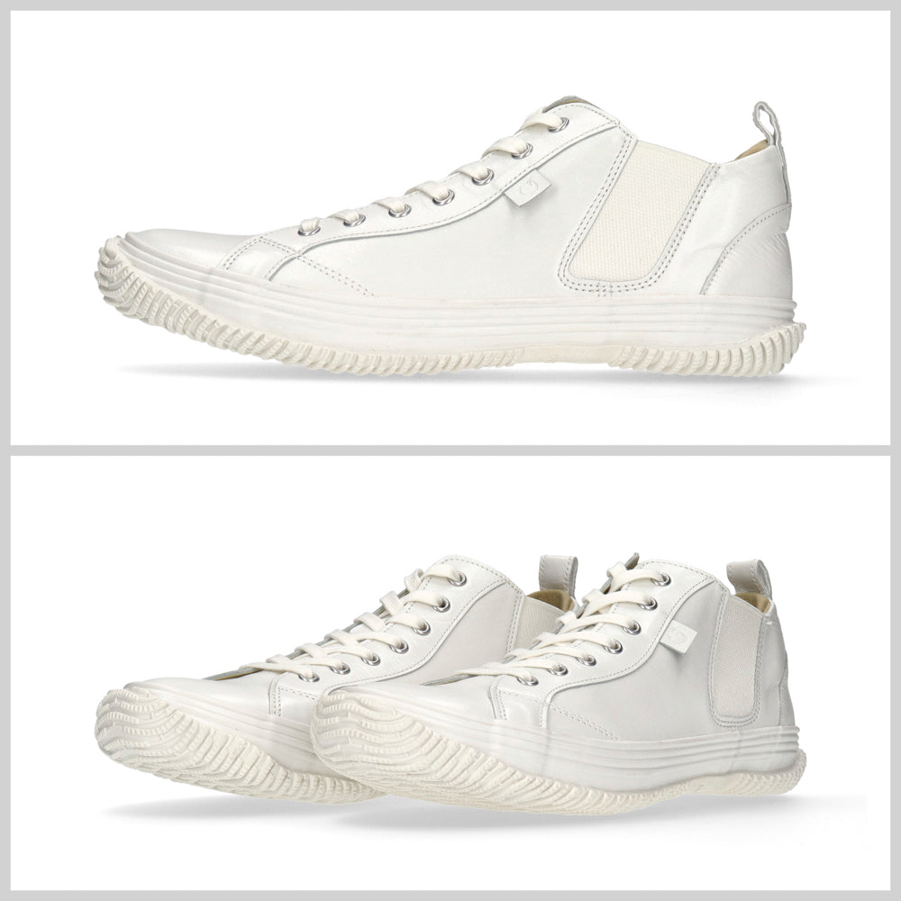 【SPINGLE スピングル SP-442】サイドゴアミドルカットスニーカー ◆カンガルーレザーを使用した脱ぎ履きしやすいロングセラー商品　※靴 日本製ハンドメイドスニーカー サイズ交換可能 スピングル