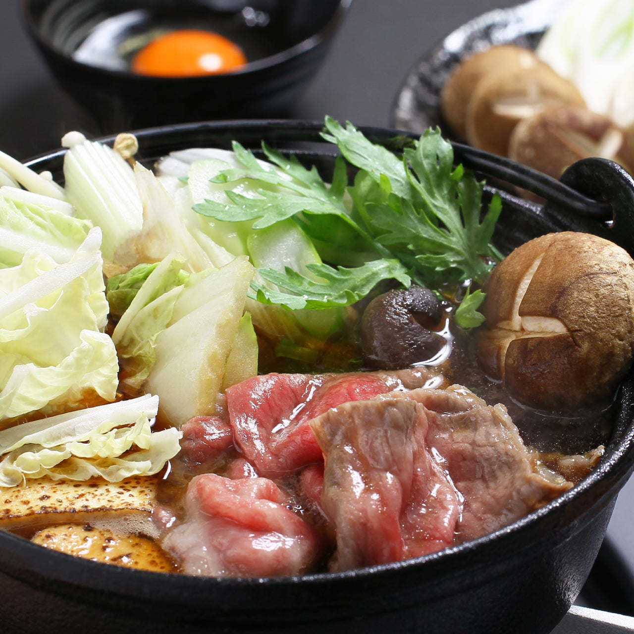 すき焼きセット　丹波路たまご「せせらぎ」10個＋兵庫県但馬産黒毛和牛雌牛「太田牛」