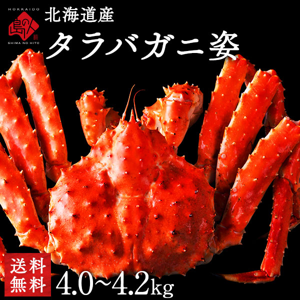 【希少】北海道 利尻島産 タラバガニ（姿）4.0kg～【送料無料】【数量限定】グルメ かに カニ 蟹 タラバガニ タラバ蟹 タラバ 【島の人】【お取り寄せグルメ】