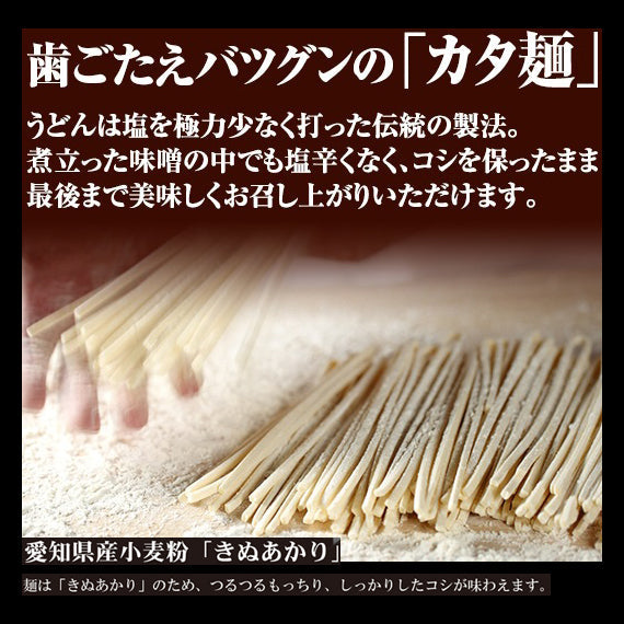 【だし味噌煮込みうどん 2人前】×5個セット★つるモチ生麺を蔵出し八丁味噌＆極上だしでグツグツ煮込む★ 東海TVスイッチ！ニュースOneに紹介されました。送料無料 名古屋味噌グルメ
