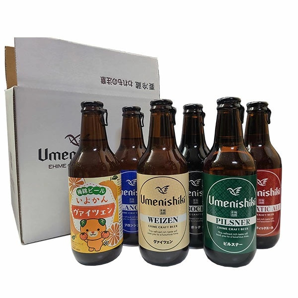 【愛媛地ビールセット】梅錦ビール 6種類セット[みきゃんラベル入り][クール便]