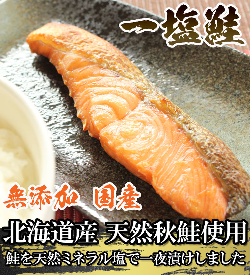 【送料無料】北海道産 一塩鮭 切身セット 5切入×3袋 無添加  海鮮問屋 見田元七商店