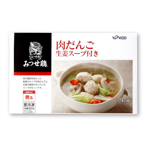 みつせ鶏肉だんご生姜スープ付き 220g【冷凍】