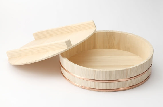 桶屋さん手作り　寿し桶セット（桶・蓋）■12号（5合用・1リットル）