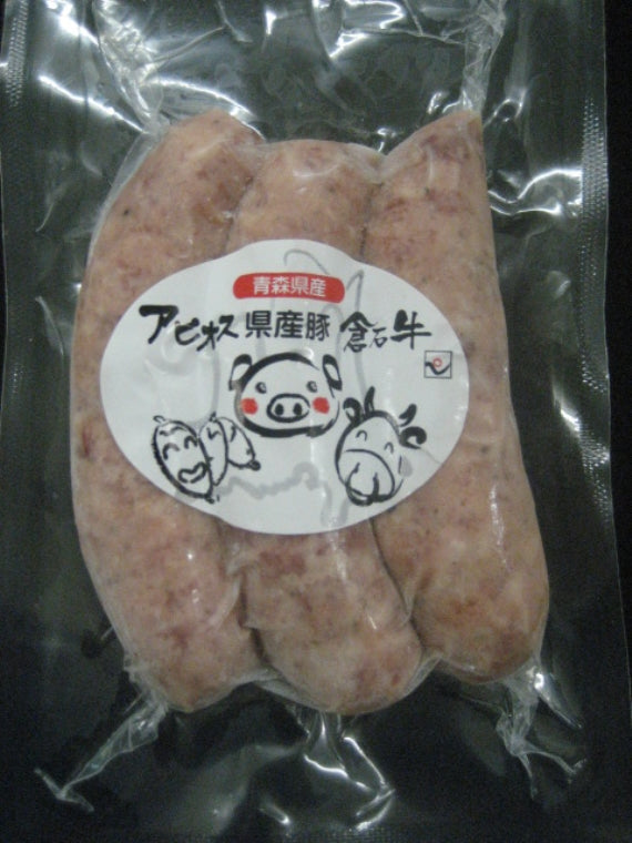 倉石牛・青森県産豚・アピオス フランク　3本入り(冷凍)