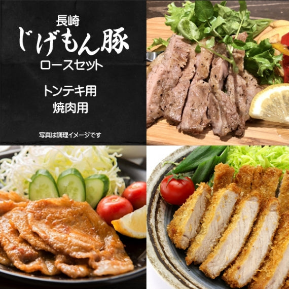 長崎じげもん豚ロースセット(4人前)【トンカツ用／焼肉用】【送料込】