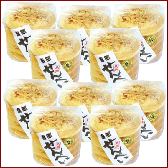 工場直送の南部せんべい　塩豆１０枚の１０個セット【無添加・着色料不使用・保存料不使用】