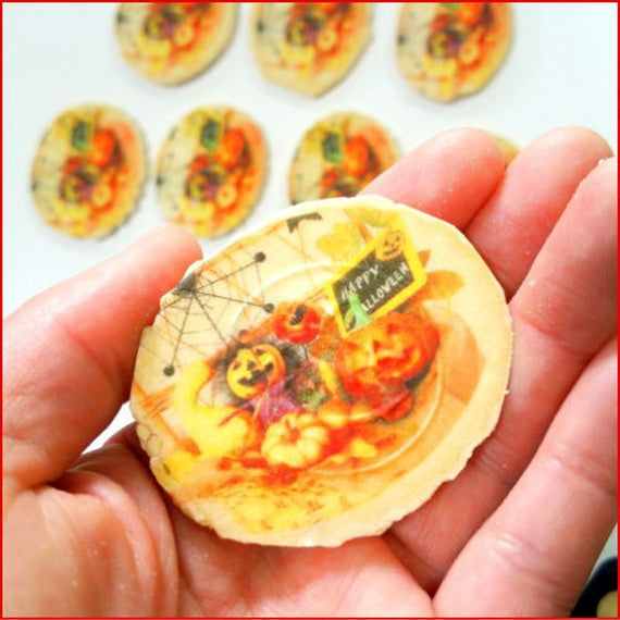 ハロウィン写真せんべい10枚セット 小ロット お菓子 1個から