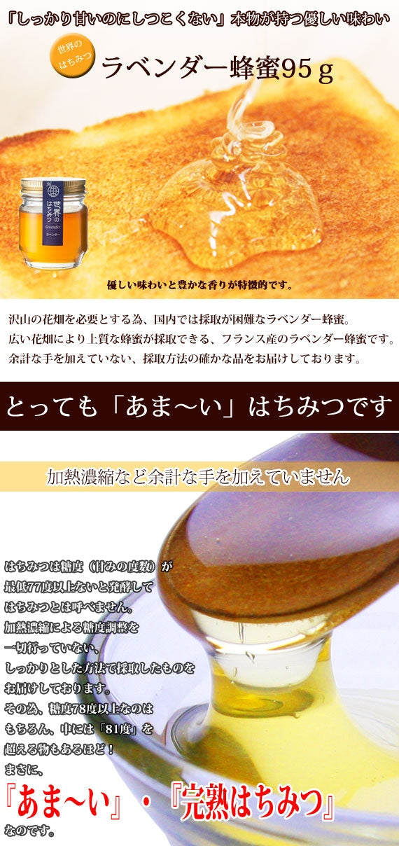 ラベンダーハチミツミニボトル （95g）
