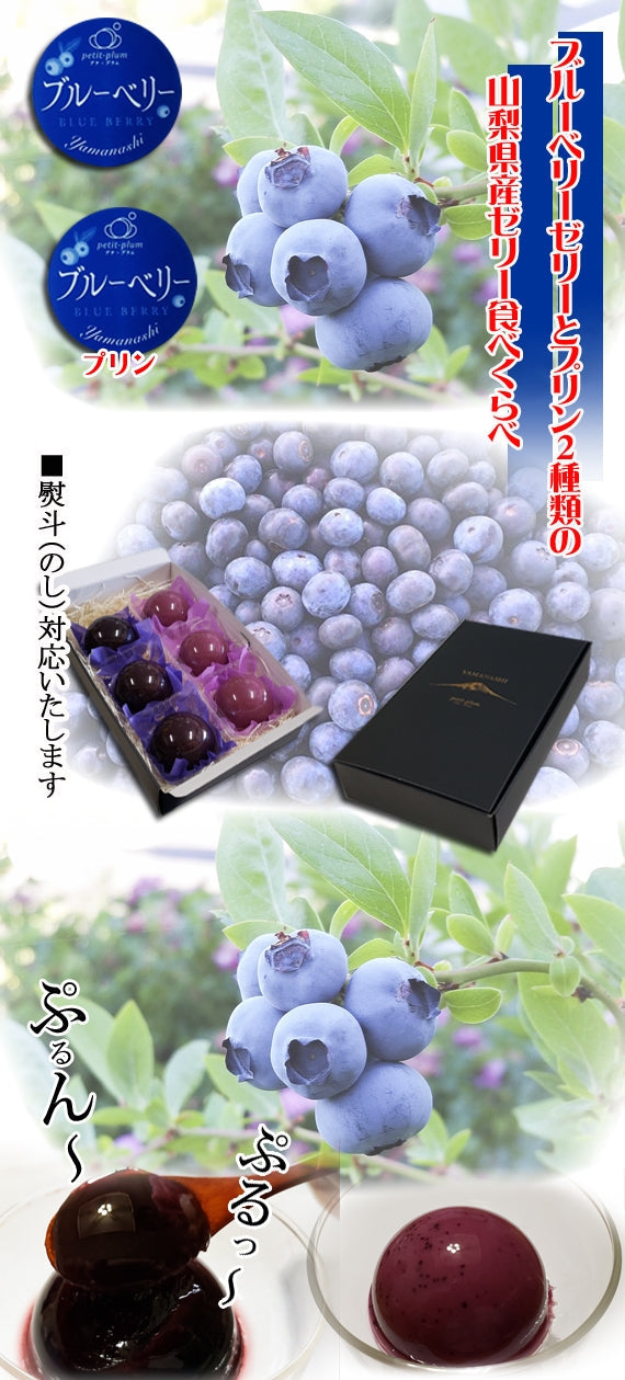 ブルーベリー食べくらべ！ブルーベリーゼリーとブルベリープリンの詰め合わせ（化粧箱）