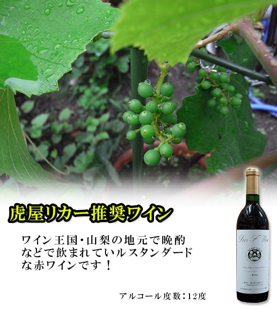 【虎屋リカー推奨ワイン】山梨の地元で飲まれている赤ワイン・720ml