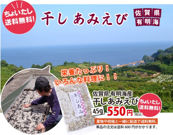 栄養満点！★干し あみえび★佐賀県 有明海産【他の商品にちょい足しで送料無料】