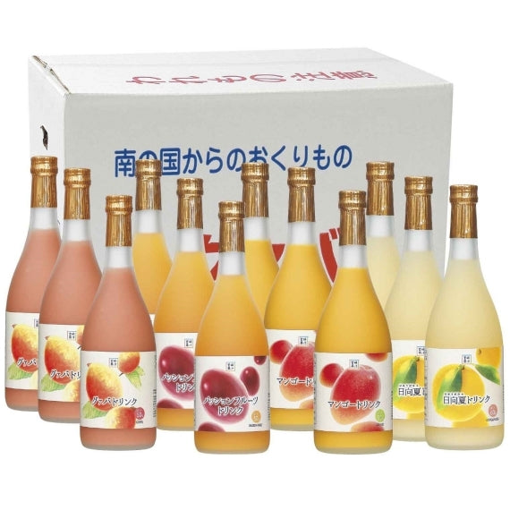 宮崎果汁　フルーツドリンク12本セット　グァバ3、パッションフルーツ3、マンゴー3、日向夏3