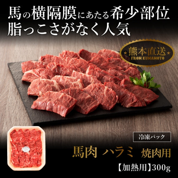 【加熱用】馬肉 ハラミ 焼肉用 300g 3人前【賞味期限冷凍30日】【精肉・肉加工品】