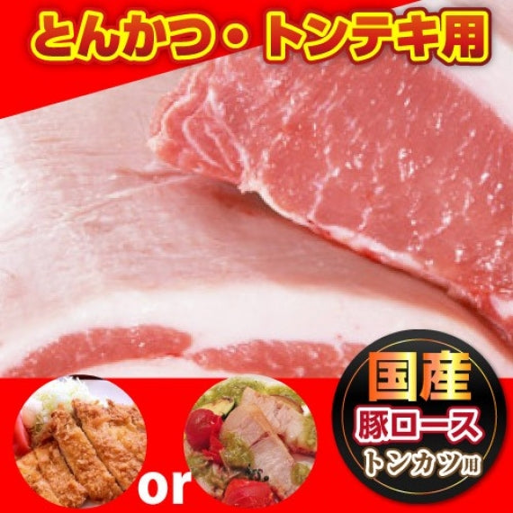 豚肉 肉 国産 ロース とんかつ トンテキ 100g×2 冷凍グルメ