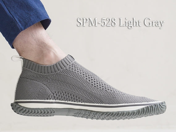 【ジャガード織りのニットを使用し、伸縮性が良く、靴下感覚で脱ぎ履きしやすいスニーカー】SPM-528 Light Gray ライトグレー サイズ交換可能 スピングルムーヴ SPINGLE MOVE 靴