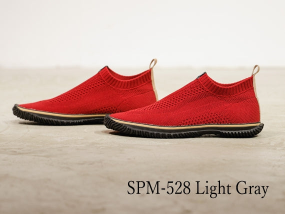 【ジャガード織りのニットを使用し、伸縮性が良く、靴下感覚で脱ぎ履きしやすいスニーカー】SPM-528 Burgundy バーガンディ サイズ交換可能 スピングルムーヴ SPINGLE MOVE 靴