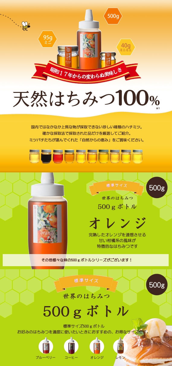 オレンジハチミツ500gボトル （500g）