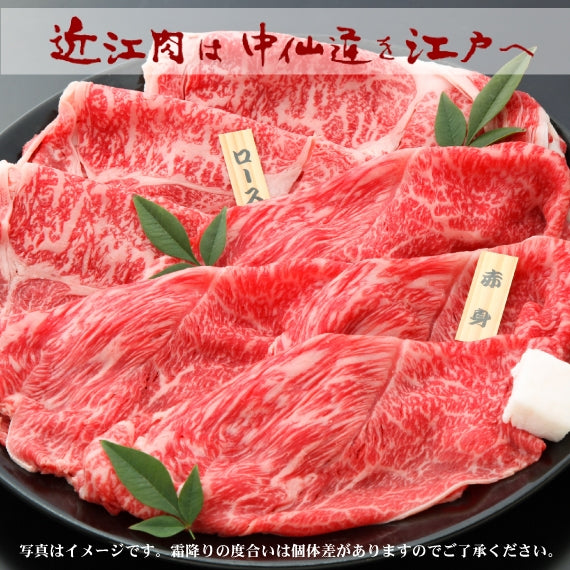 【近江牛の牝牛専門店】ロース・赤身彩りすき焼き用　500g